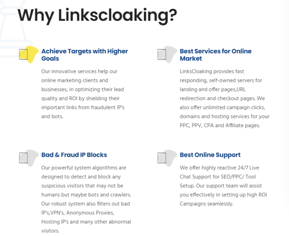 LinksCloaking Features