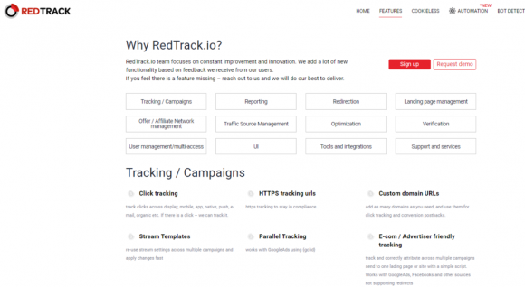 RedTrack Features