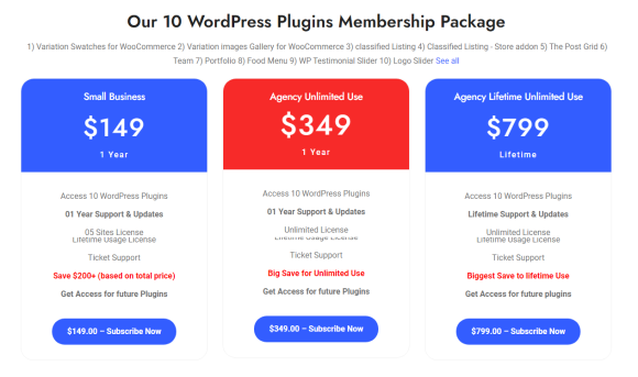 Pricing for Plugins